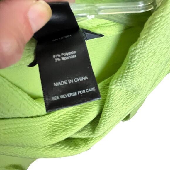 Ali Miles 3/4 Sleeve Cowl Neck Lime Green Sweater LG (3013)‎ - Picture 8 of 8